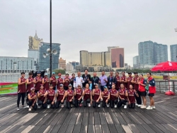 20250619130932(2).jpg - การปฏิบัติหน้าที่เจ้าหน้าที่ทีมนำนักกีฬาเรือพายหญิงทีมชาติไทยเข้าร่วมการแข่งขันเรือยาวมังกร ระดับนานาชาติ รายการ 2025 SJM MACAO INTERNATIONAL DRAGON BOAT RACES | https://cmiss.ac.th
