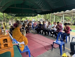 20250619132944.jpg - พิธีทำบุญสักการะบูชาและบวงสรวงเจ้าพ่อหนองสะเรียม เจ้าแม่บัวเขียวและสิ่งศักดิ์สิทธิ์ที่อยู่บริเวณหนองสะเรียม ประจำปี 2568 | https://cmiss.ac.th